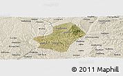 Satellite Panoramic Map of Liulin, shaded relief outside