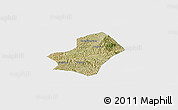 Satellite Panoramic Map of Liulin, single color outside