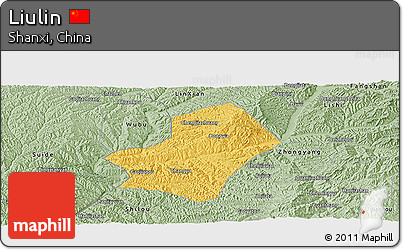 Savanna Style Panoramic Map of Liulin