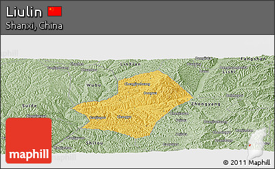 Savanna Style Panoramic Map of Liulin