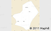 Classic Style Simple Map of Liulin, single color outside