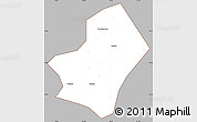Gray Simple Map of Liulin, cropped outside