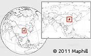 Blank Location Map of Shanxi, within the entire country