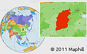 Political Location Map of Shanxi