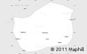 Silver Style Simple Map of Loufan