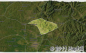 Satellite 3D Map of Lucheng, darken