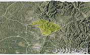 Satellite 3D Map of Lucheng, semi-desaturated