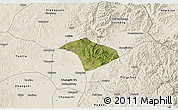 Satellite 3D Map of Lucheng, shaded relief outside
