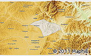 Shaded Relief 3D Map of Lucheng, physical outside