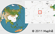 Satellite Location Map of Lucheng, highlighted country