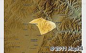 Physical Map of Lucheng, darken