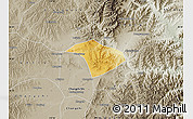 Physical Map of Lucheng, semi-desaturated