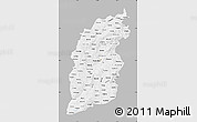 Gray Map of Shanxi, single color outside