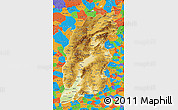 Physical Map of Shanxi, political outside