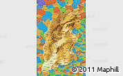 Physical Map of Shanxi, political outside