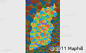 Political Map of Shanxi, darken
