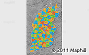 Political Map of Shanxi, desaturated