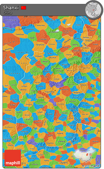 Political Map of Shanxi