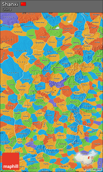Political Map of Shanxi