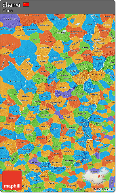 Political Map of Shanxi