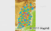 Political Map of Shanxi, physical outside