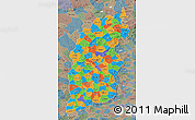 Political Map of Shanxi, semi-desaturated