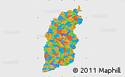 Political Map of Shanxi, single color outside