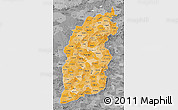 Political Shades Map of Shanxi, desaturated