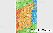 Political Shades Map of Shanxi