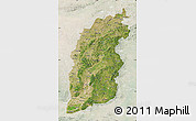 Satellite Map of Shanxi, lighten