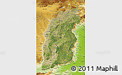 Satellite Map of Shanxi, physical outside