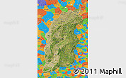 Satellite Map of Shanxi, political outside