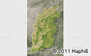 Satellite Map of Shanxi, semi-desaturated