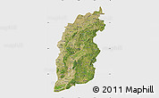 Satellite Map of Shanxi, single color outside