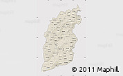 Shaded Relief Map of Shanxi, cropped outside