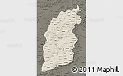 Shaded Relief Map of Shanxi, darken