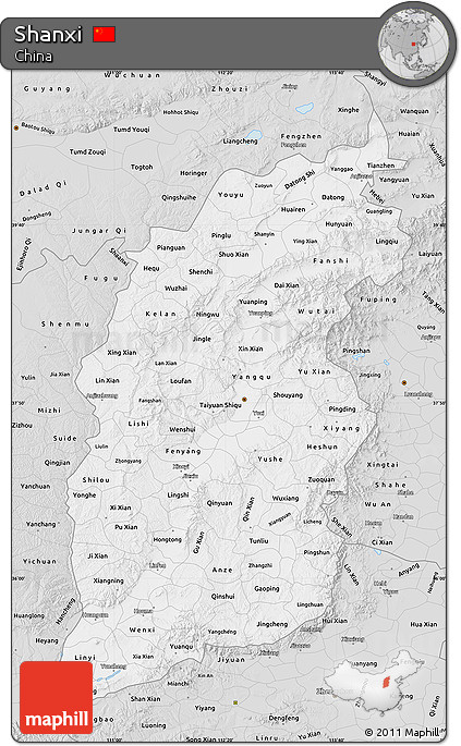 Silver Style Map of Shanxi