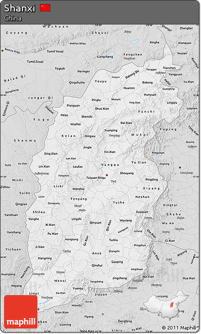 Silver Style Map of Shanxi