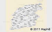 Classic Style Panoramic Map of Shanxi, single color outside