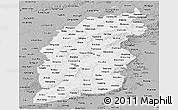 Gray Panoramic Map of Shanxi