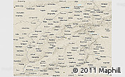 Shaded Relief Panoramic Map of Shanxi