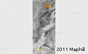 Physical 3D Map of Pinglu, desaturated