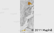 Physical 3D Map of Pinglu, lighten, desaturated