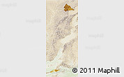 Physical 3D Map of Pinglu, lighten