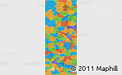 Physical 3D Map of Pinglu, political outside