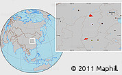 Gray Location Map of Pinglu