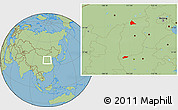 Savanna Style Location Map of Pinglu