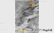 Physical Panoramic Map of Pinglu, desaturated