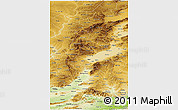 Physical Panoramic Map of Pinglu