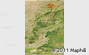 Physical Panoramic Map of Pinglu, satellite outside